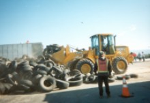 Picture of waste tire collection event