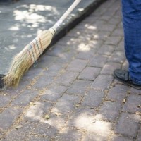 Cleaning: Use a broom, not a hose, saving 8-18 gallons per minute.