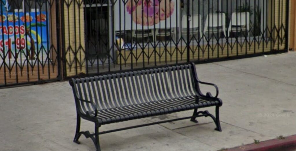 Non-advertising Bus Stop Bench Image