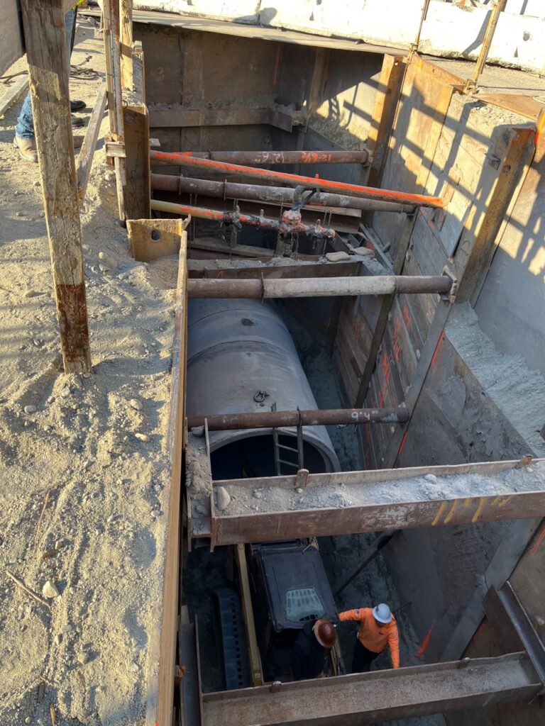 96 inch Reinforced Concrete Pipe Installation- Penrose St-Stage 5