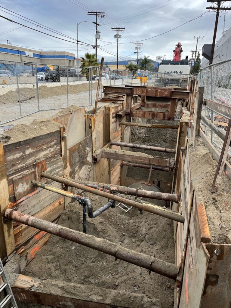 Partially Backfilled Trench over 96 inch Reinforced Concrete Pipe-Stage 5