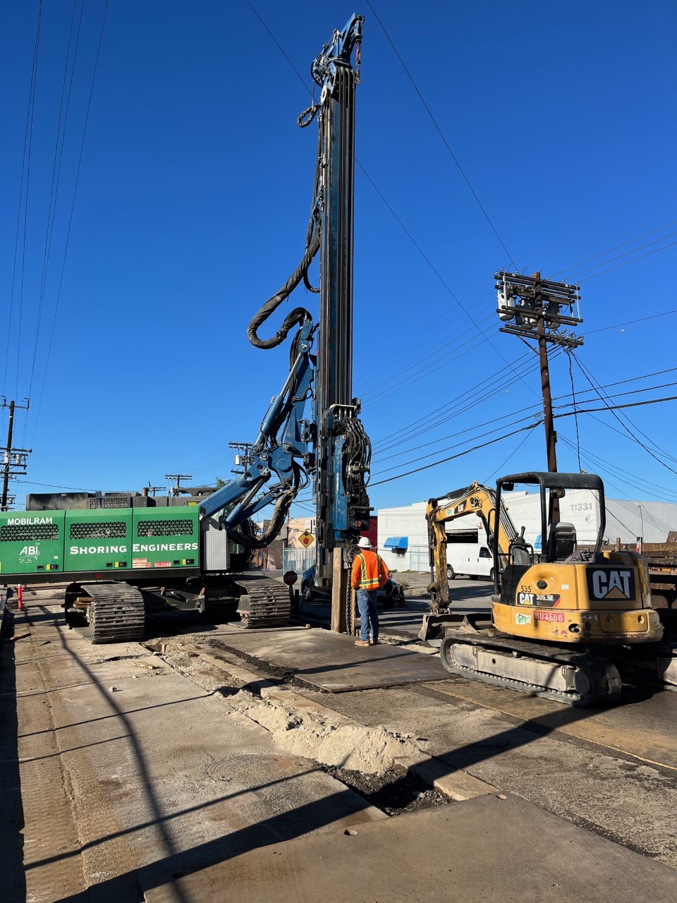Stage 6 Shoring Piles Along Penrose Ave