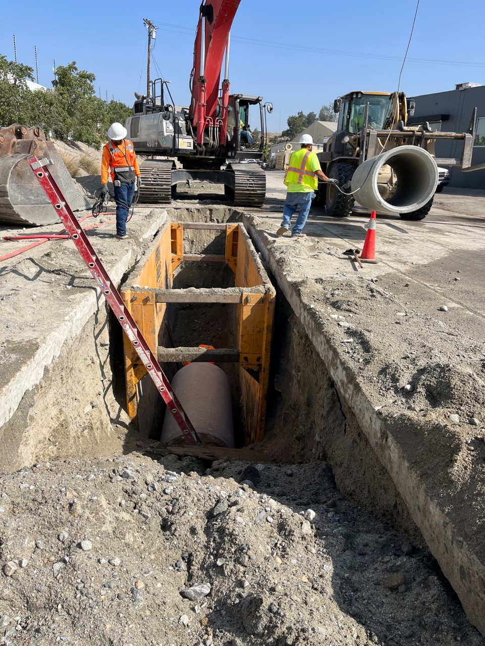36in storm drain pipe installation stage 4