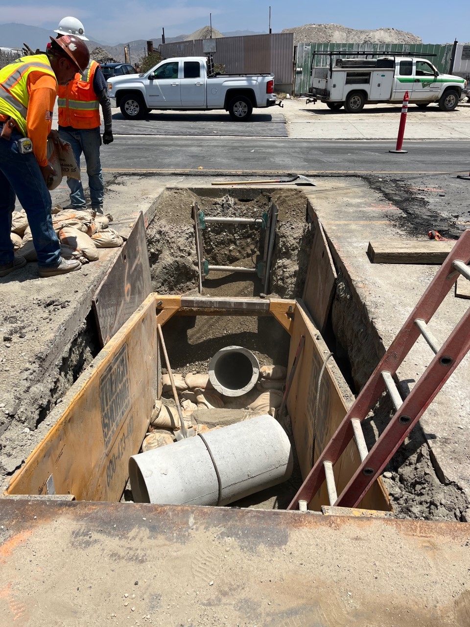 Storm drain lateral line installation Stage 3