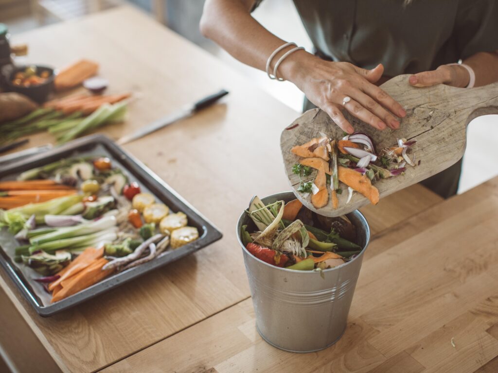 Women preparing vegetable meal for cooking