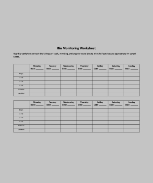 Bin monitoring form image