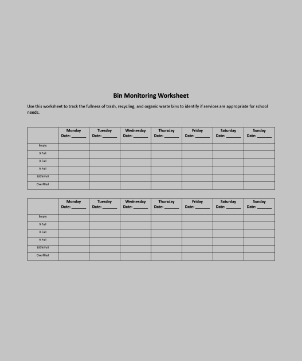 Bin Monitoring Form Image