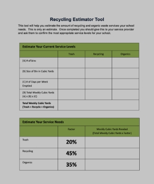 Recycling Estimator Tool image