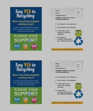 Student Pledge Card Template