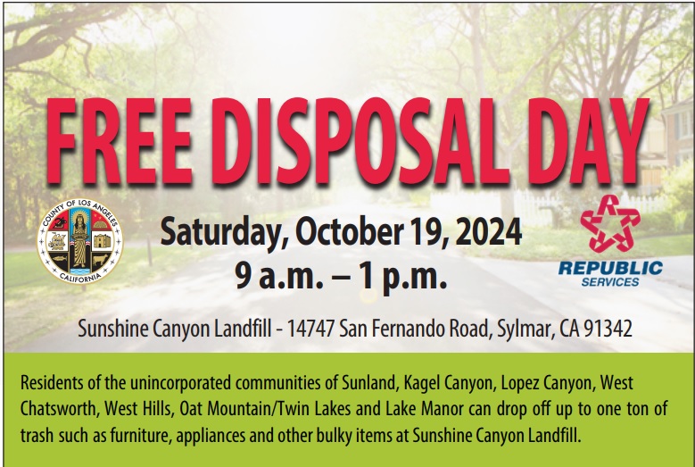 Free Disposal Day at Sunshine Canyon Landfill