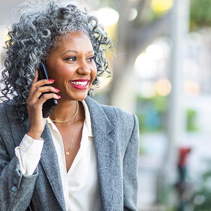 Woman on cell phone image