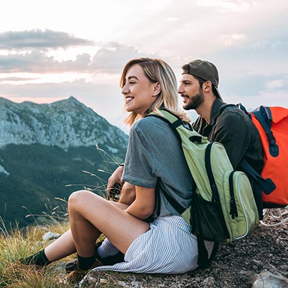 Couple hiking image