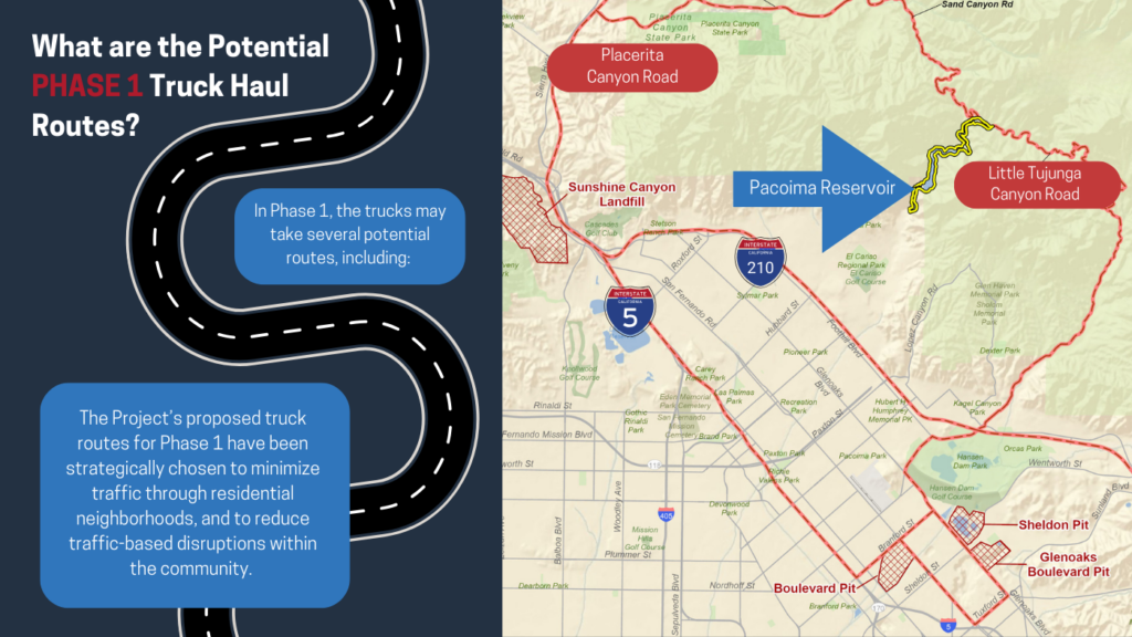 Potential phase 1 truck haul routes