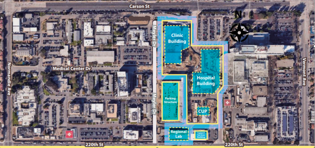 map showing the new facilities