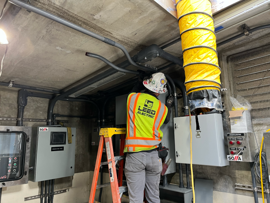 Pump station electrical installation