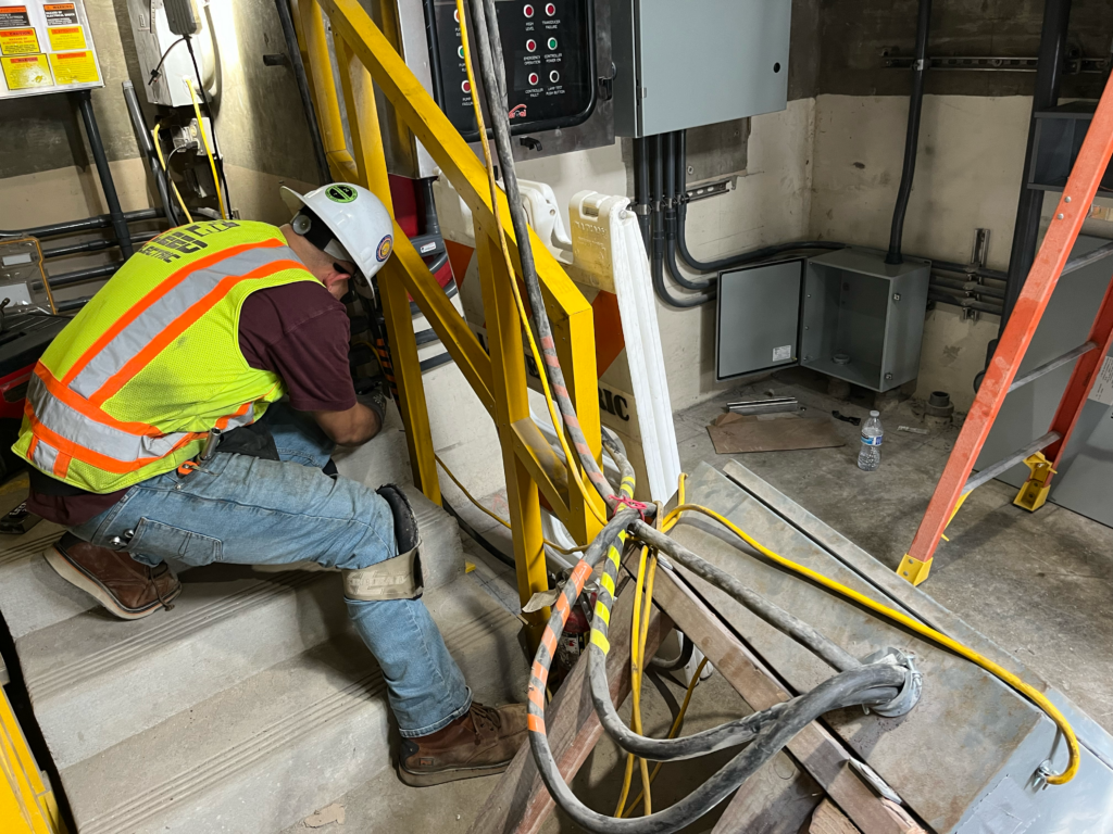 Pump station electrical installation