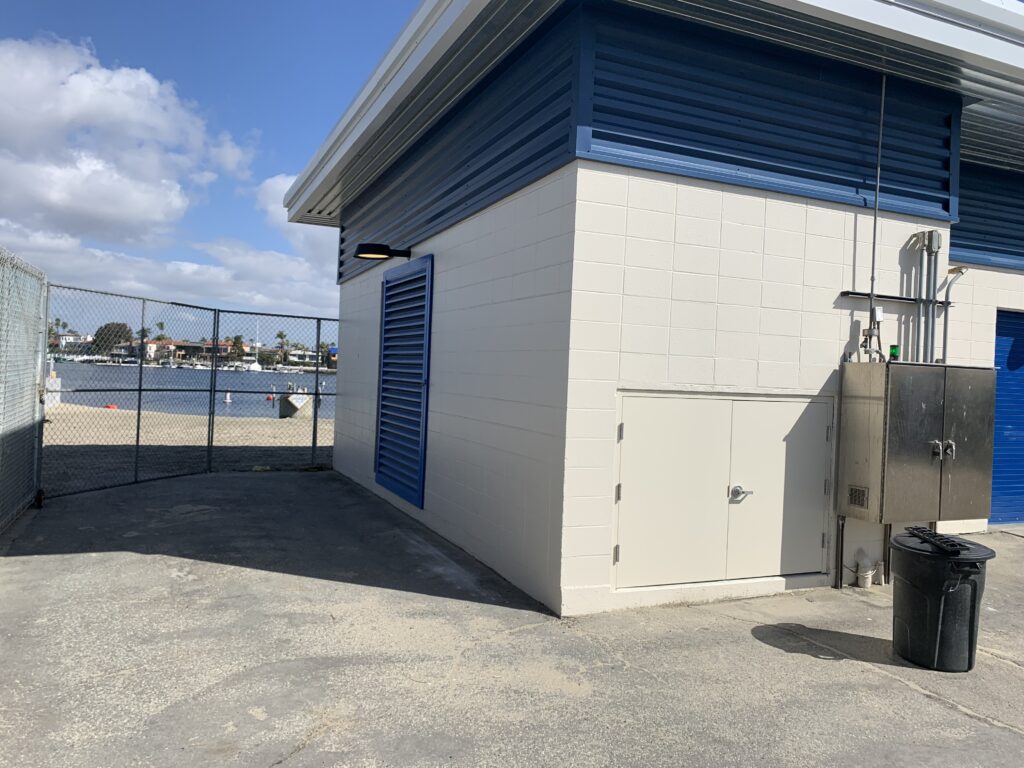 Alamitos Bay Pump Station side building
