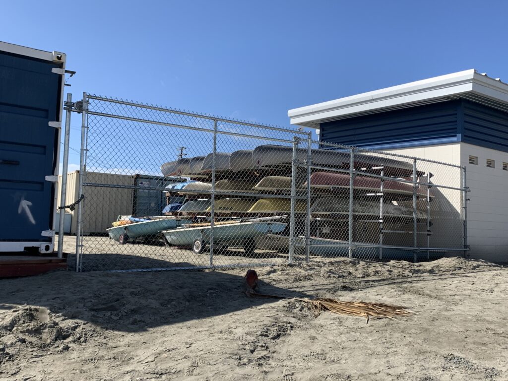 Alamitos Bay Pump Station outside gate