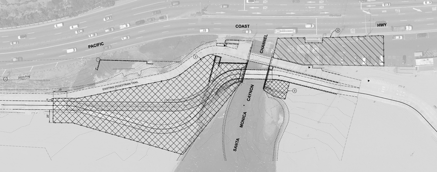 A plan drawing of the work area for Marvin Braude