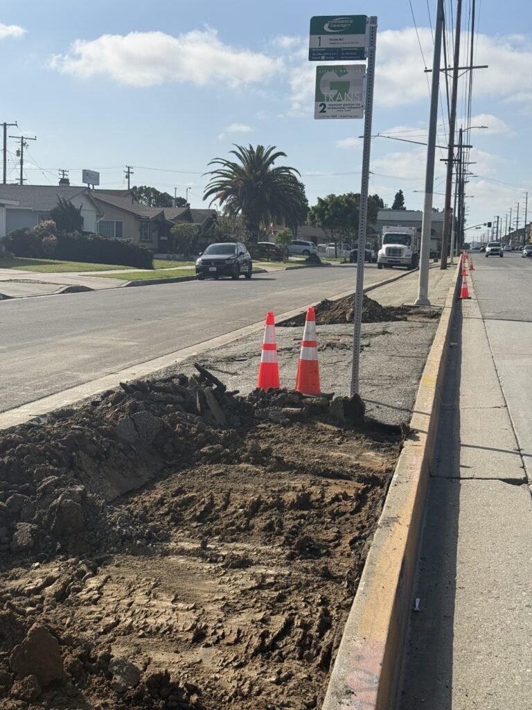 Normandie Avenue at Levinson Street looking south.
