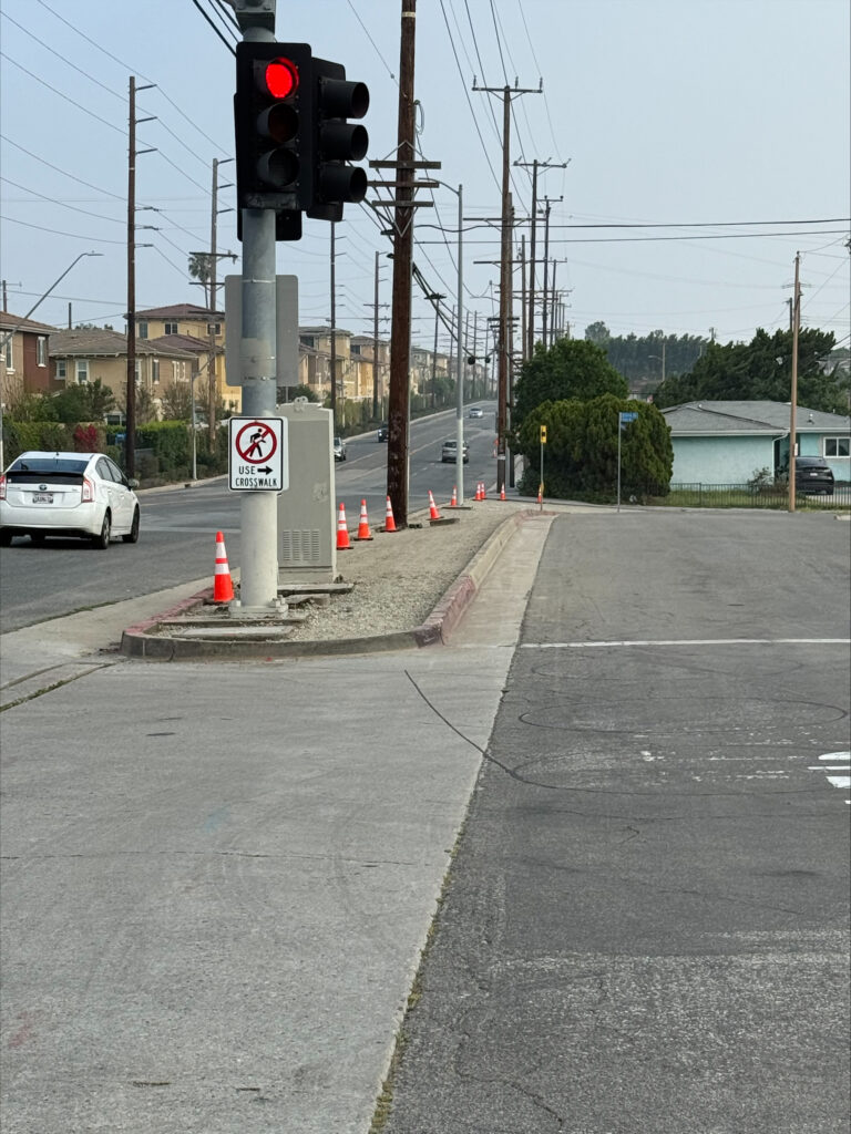 Normandie Avenue at Levinson Street looking north.