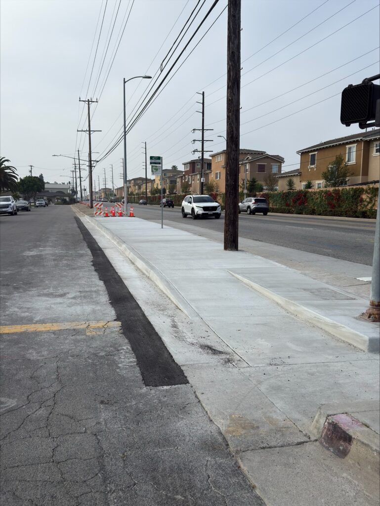Normandie Avenue at Levinson Street looking south.