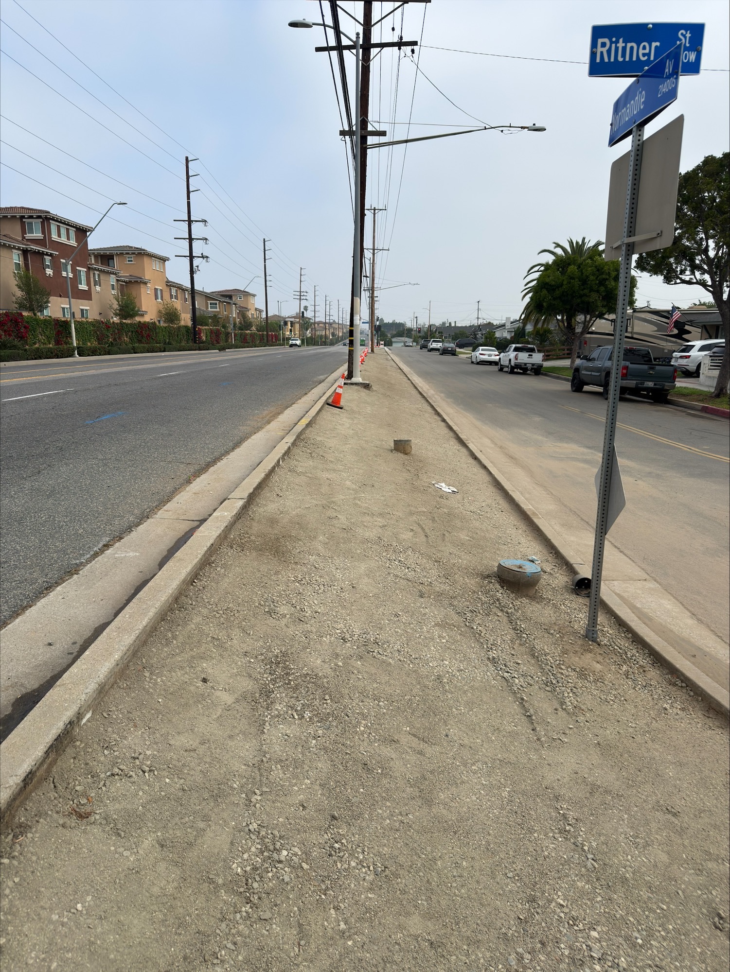 Normandie Avenue at Ritner Street looking north.