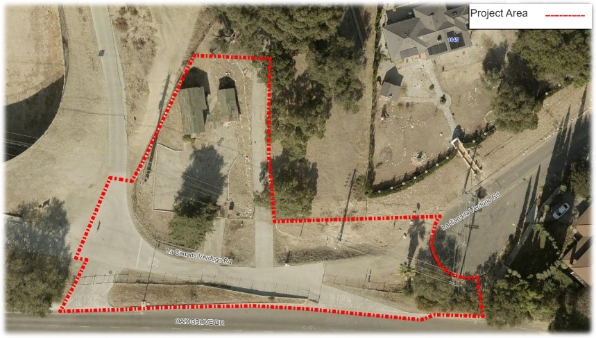 Overhead view of Devils Gate construction site