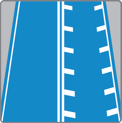 Pavement markings to encourage speed reduction