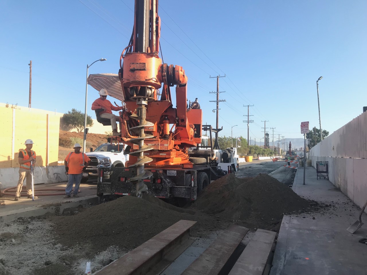 Drilling for Steel Piles