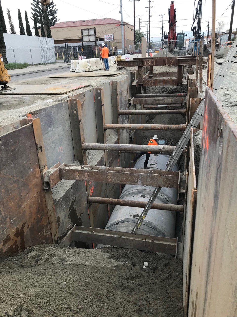 Reinforced Concrete Pipe Storm-Drain Main Line Installation