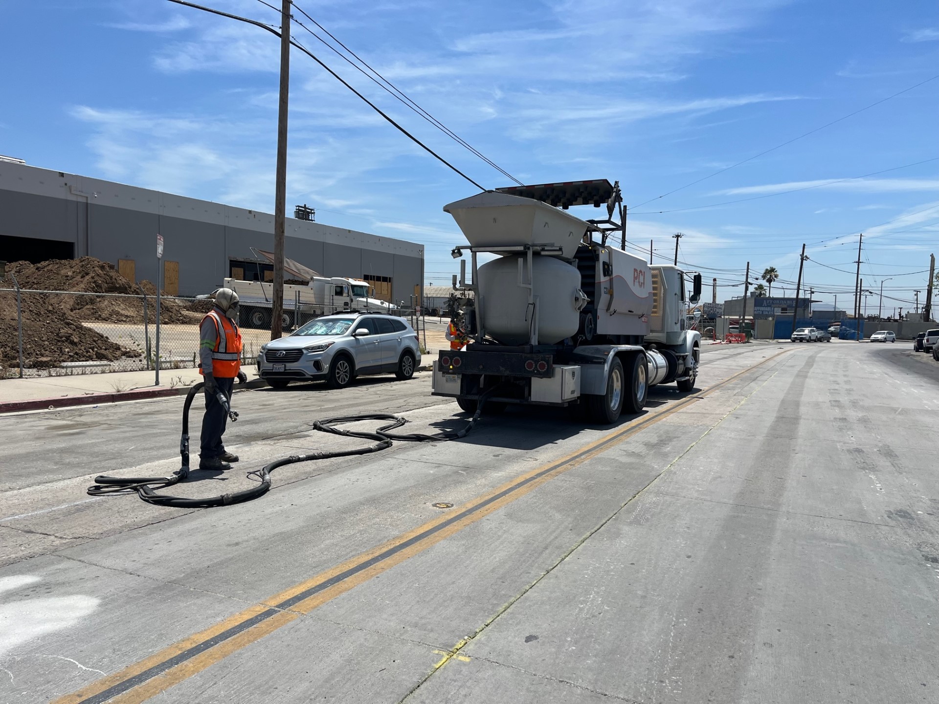 Removal of Temporary Striping along Tujunga Ave.