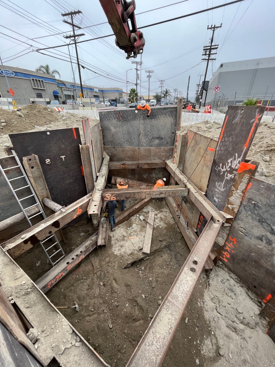 Trench Shoring and Excavation at Tujunga-Penrose Intersection
