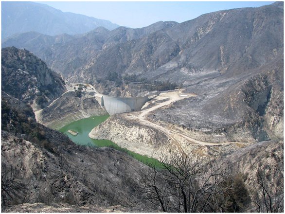 Big Tujunga Reservoir after the Station Fire