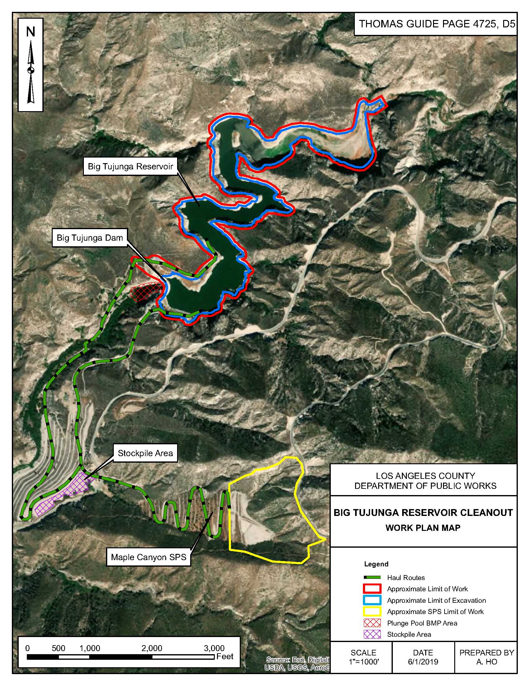 Big Tujunga Reservoir Project Map